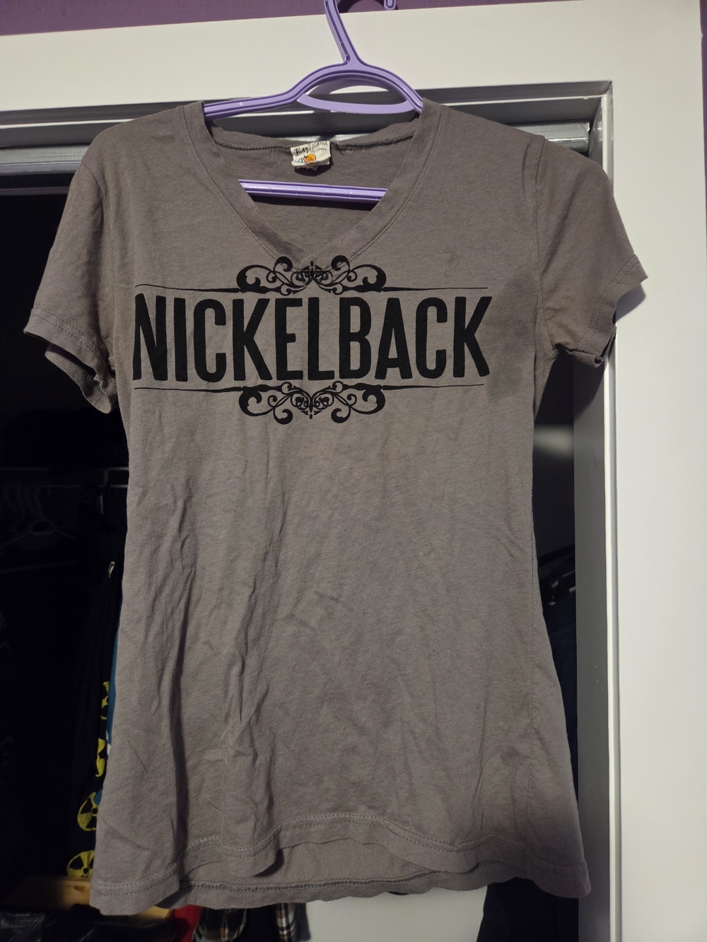 Bay Island Gray Nickelback V-Neck Tee